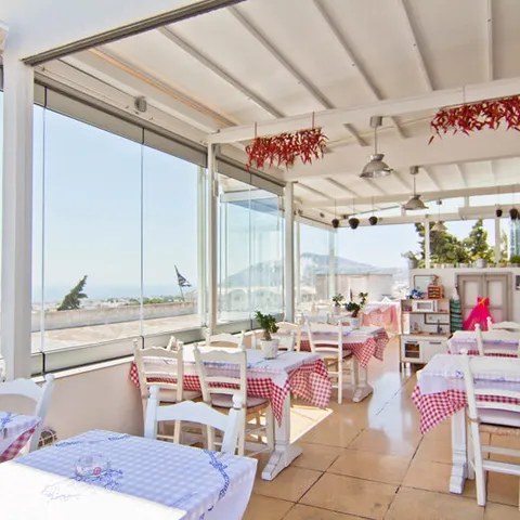 The terrace looking out