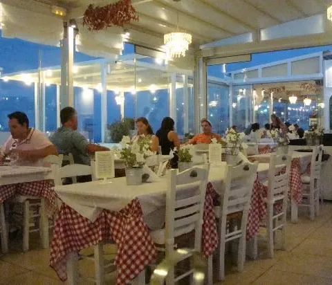 Evening service on the terrace